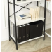 Стелаж для дому та офісу MEBEL ELITE DROM 131х64х34см МДФ білий металевий чорний каркас Етажерка на 4 полиці