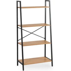 Стелаж для дому та офісу MEBEL ELITE DROM 131х64х34см МДФ дуб золотий металевий чорний каркас Етажерка на 4 полиці Стелаж для дому та офісу MEBEL ELITE DROM 131х64х34см МДФ дуб золотий металевий чорний каркас Етажерка на 4 полиці