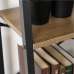 Стелаж для дому та офісу MEBEL ELITE DROM 131х64х34см МДФ горіх металевий чорний каркас Етажерка на 4 полиці