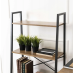 Стелаж для дому та офісу MEBEL ELITE DROM 131х64х34см МДФ горіх металевий чорний каркас Етажерка на 4 полиці