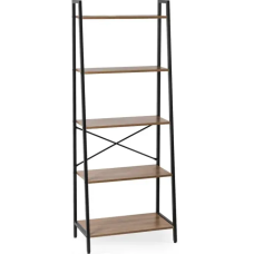 Стелаж для дому та офісу MEBEL ELITE DROM 164х64х34см МДФ горіх металевий чорний каркас Етажерка на 5 полиць Стелаж для дому та офісу MEBEL ELITE DROM 164х64х34см МДФ горіх металевий чорний каркас Етажерка на 5 полиць