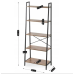 Стелаж для дому та офісу MEBEL ELITE DROM 164х64х34см МДФ горіх металевий чорний каркас Етажерка на 5 полиць