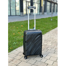 Валіза дорожня мала 41л RGL PP5-S Чорна з поліпропілену та телескопічна ручка безшумні колеса 