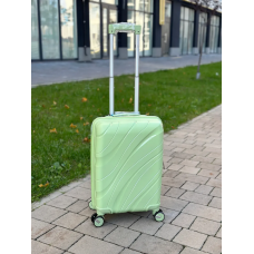 Валіза дорожня мала 41л RGL PP5-S фісташкова з поліпропілену кодовий замок TSA та телескопічна ручка безшумні колеса