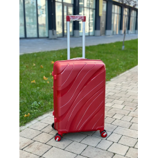 Валіза дорожня середня 69л RGL PP5-М червона з поліпропілену кодовий замок TSA та телескопічна ручка безшумні колеса Валіза дорожня середня 69л RGL PP5-М червона з поліпропілену кодовий замок TSA та телескопічна ручка безшумні колеса