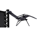 Садовий шезлонг розкладний тканинний RahheGarden чорний лежак розкладне крісло Садовий шезлонг розкладний тканинний RahheGarden чорний лежак розкладне крісло