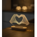 Нічник 3D Серце акумуляторний 4000mAh Hand Heart з сенсорною кнопкою
