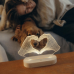 Нічник 3D Серце акумуляторний 4000mAh Hand Heart з сенсорною кнопкою