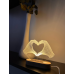 Нічник з сенсорною кнопкою DROM P149 Hand Heart