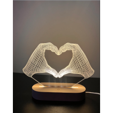 Нічник з сенсорною кнопкою DROM P149 Hand Heart Нічник з сенсорною кнопкою DROM P149 Hand Heart