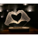 Нічник з сенсорною кнопкою DROM P149 Hand Heart