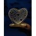 Нічник у формі серця з сенсорною кнопкою DROM P148 Heart