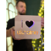 Нічник дерев'яний з підсвіткою DROM H2 I Love Ukraine