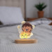 Нічник дитячий з акрилу 3D LED Їжачок із зіркою 14/13см сенсорна кнопка увімкнення деревяна основа живлення від розетки та павербанку Нічник дитячий з акрилу 3D LED Їжачок із зіркою 14/13см сенсорна кнопка увімкнення деревяна основа живлення від розетки та павербанку