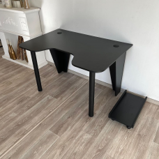 Стіл комп'ютерний геймерський ігровий DROM Lite Black + підставка під ПК