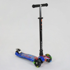 Дитячий самокат з колесами що світяться Best Scooter Maxi 1338 Синій Дитячий самокат з колесами що світяться Best Scooter Maxi 1338 Синій