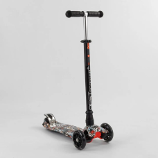 Дитячий самокат з колесами що світяться Best Scooter Maxi 1539 Чорний Дитячий самокат з колесами що світяться Best Scooter Maxi 1539 Чорний