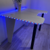 Стіл комп'ютерний геймерський ігровий DROM Lite White  + LED RGB підсвічування з пультом