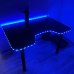 Стіл комп'ютерний з LED RGB підсвічуванням геймерський ігровий DROM Lite Black + підставка під ПК Стіл комп'ютерний з LED RGB підсвічуванням геймерський ігровий DROM Lite Black + підставка під ПК