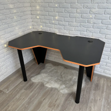 Стіл комп'ютерний геймерський ігровий DROM Призма Black/Orange