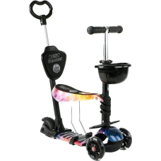 Дитячий самокат 5 в 1 3-х колісний Best Scooter Skyper 16102 з батьківською ручкою та підніжками Дитячий самокат 5 в 1 3-х колісний Best Scooter Skyper 16102 з батьківською ручкою та підніжками