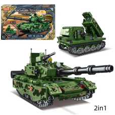 Конструктор для дітей танк 2 в 1 Kids 18529 AMX-56 Leclerc"/РСЗВ 420 деталей Конструктор для дітей танк 2 в 1 Kids 18529 AMX-56 Leclerc"/РСЗВ 420 деталей