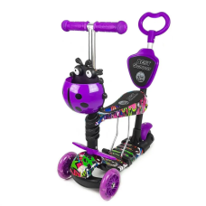 Дитячий самокат 5 в 1 3-х колісний Best Scooter Skyper 13400 з батьківською ручкою та підніжками Дитячий самокат 5 в 1 3-х колісний Best Scooter Skyper 13400 з батьківською ручкою та підніжками