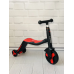 Дитячий самокат беговел велосипед трансформер 3в1 Best Scooter 28828 Підсвічування і музика чорно-червоний Дитячий самокат беговел велосипед трансформер 3в1 Best Scooter 28828 Підсвічування і музика чорно-червоний